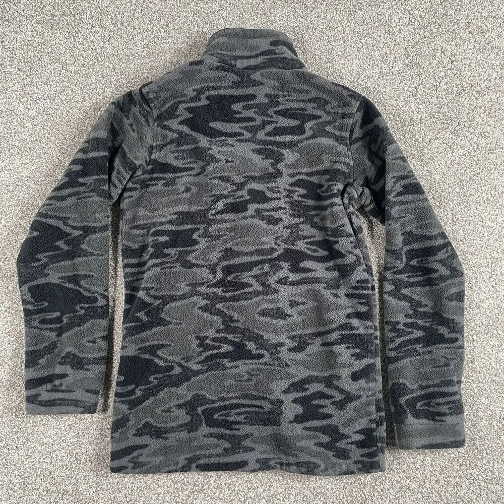 Columbia Granite Mountain Camouflage Fleece Jacket Boys Gray Black Size Large